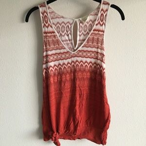 Anthropologie V-Neck Tie Front Tank